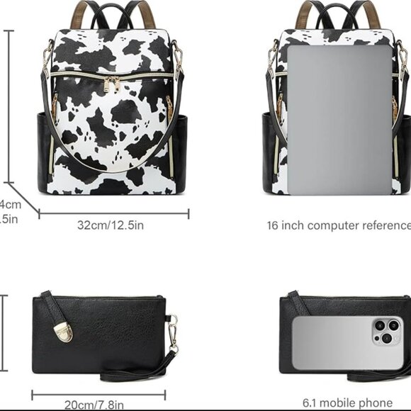 Vegan Leather Backpack - Picture 3 of 6